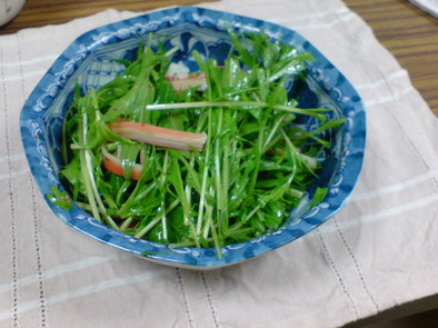 水菜のピリッとすっぱいサラダの写真