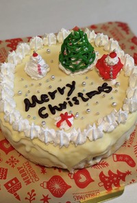 簡単に可愛く♡アイスのクリスマスケーキ