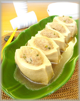 簡単♪ヘルシー高野豆腐の豆腐入り肉詰め煮