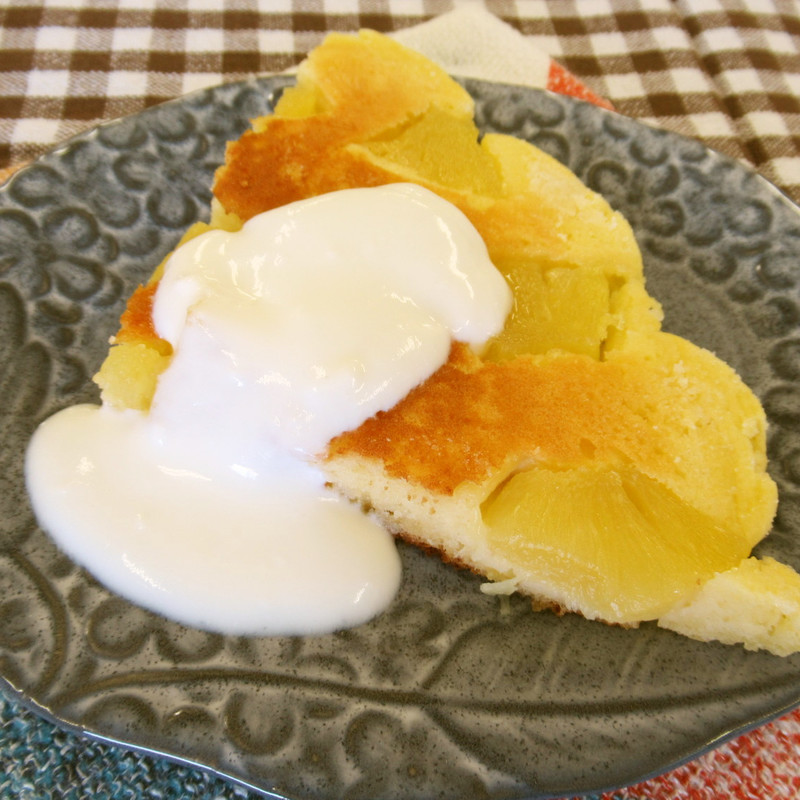 おばあちゃんのパイナップルアップサイドダウンケーキのレシピ