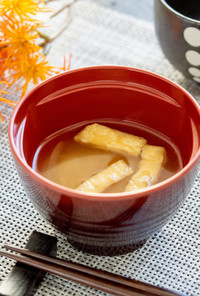 玉葱とあげの味噌汁【入院食㉘昼/温副菜】