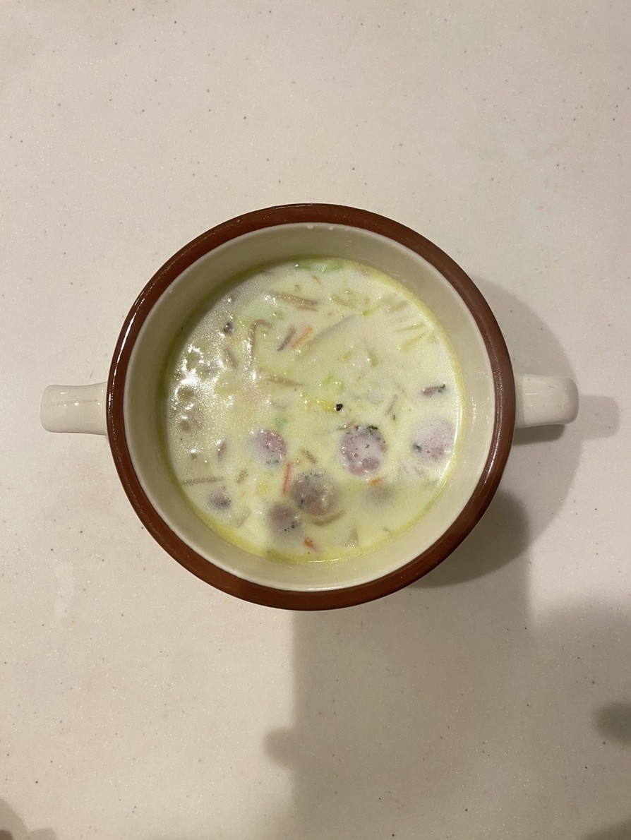 捨てがち食材で体と地球を守る豆乳風スープの画像