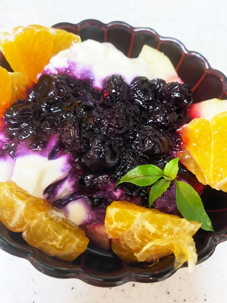 ブルーベリーゼリーサラダのレシピ