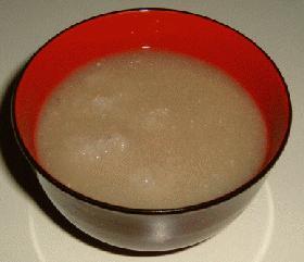 蓮根だんごの味噌汁
