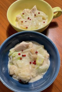 鶏胸肉と白菜の簡単クリーム煮