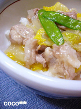 やわらか豚肉と白菜の中華どんぶり