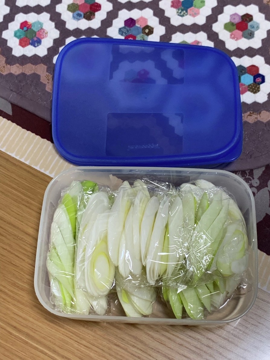 長葱の冷凍保存方法〜(o˘◡˘o)♡の画像