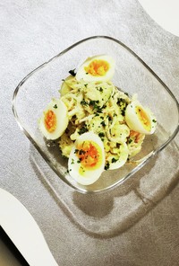 白菜とササミと卵の豆乳マヨサラダ
