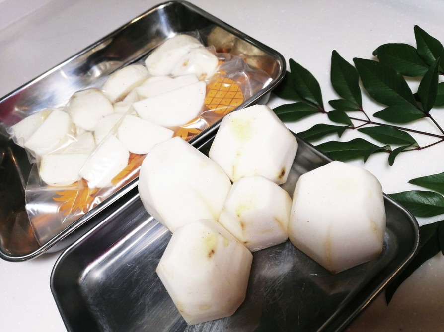 里芋の下処理&六方むき&冷凍保存の画像