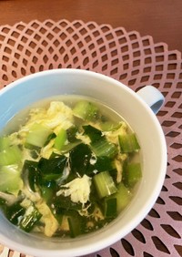 シロさんの青菜と卵のスープ