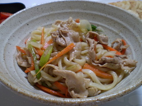 だし醤油de簡単焼きうどん☆
