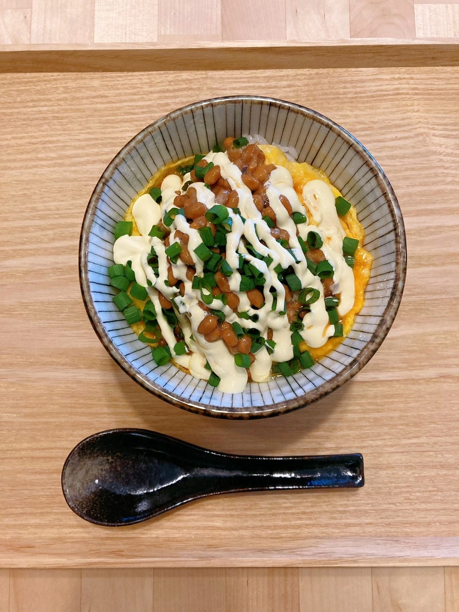 納豆ポン酢マヨご飯の画像