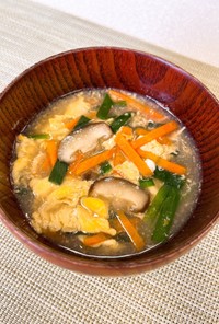 中華風ニラ玉スープ