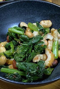 小松菜と豆の和え物