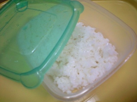 レンジで炊飯!一膳分!ひとりごはん♪