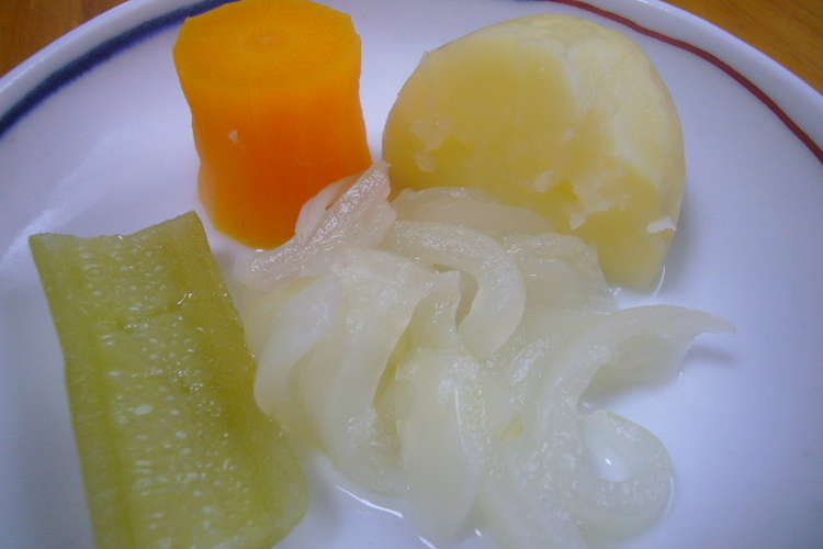 圧力鍋で 蒸し野菜 離乳食用ゆで野菜 レシピ 作り方 By Hikochan2 クックパッド