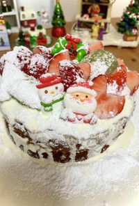 ふわふわ粉雪♪クリスマスケーキ