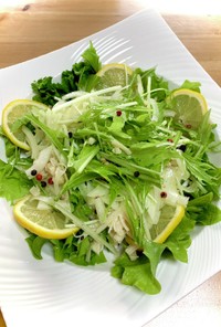 帆立と水菜のサラダ
