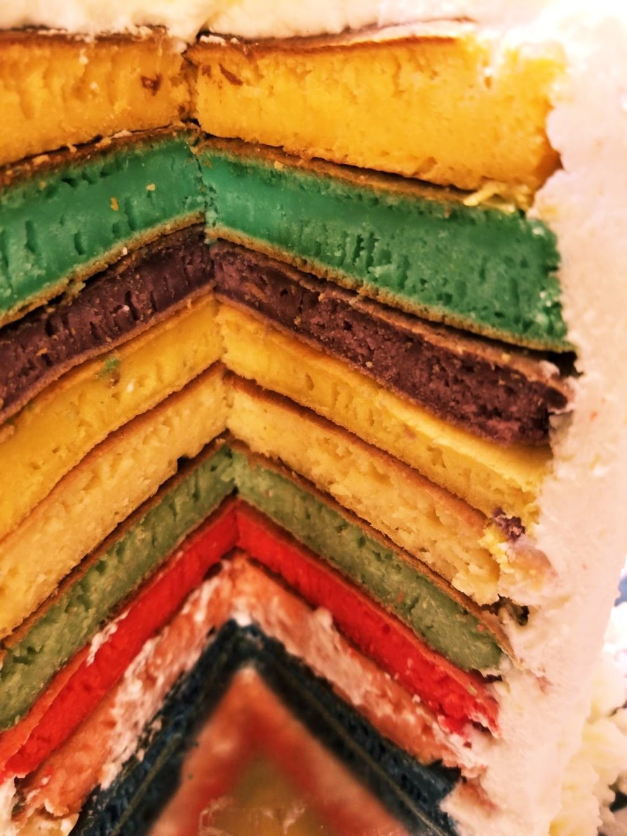 虹色パンケーキの画像