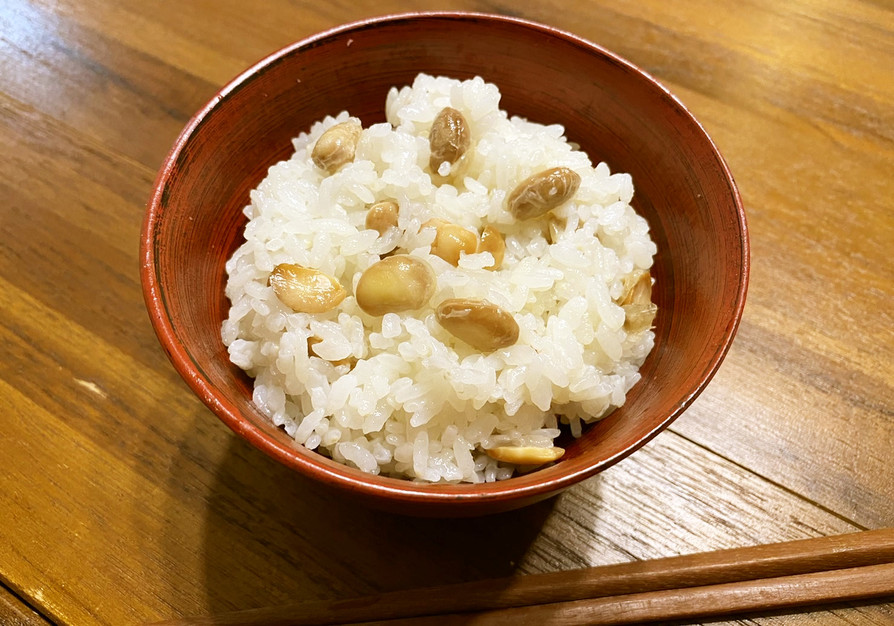 超簡単♪ハイオレ大豆の「いり大豆ご飯」の画像
