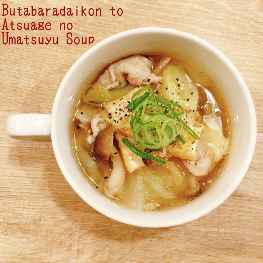 豚バラ大根と厚揚げの旨つゆスープの画像