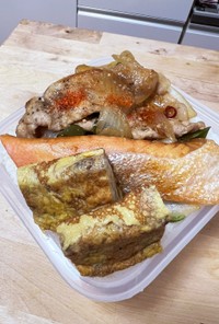 今年ラスト！豚ロース生姜焼き☆焼き鮭弁当
