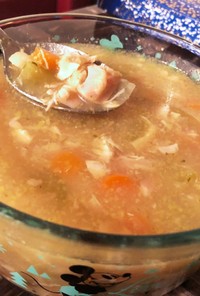 簡単☆ローストチキン&香味野菜スープ