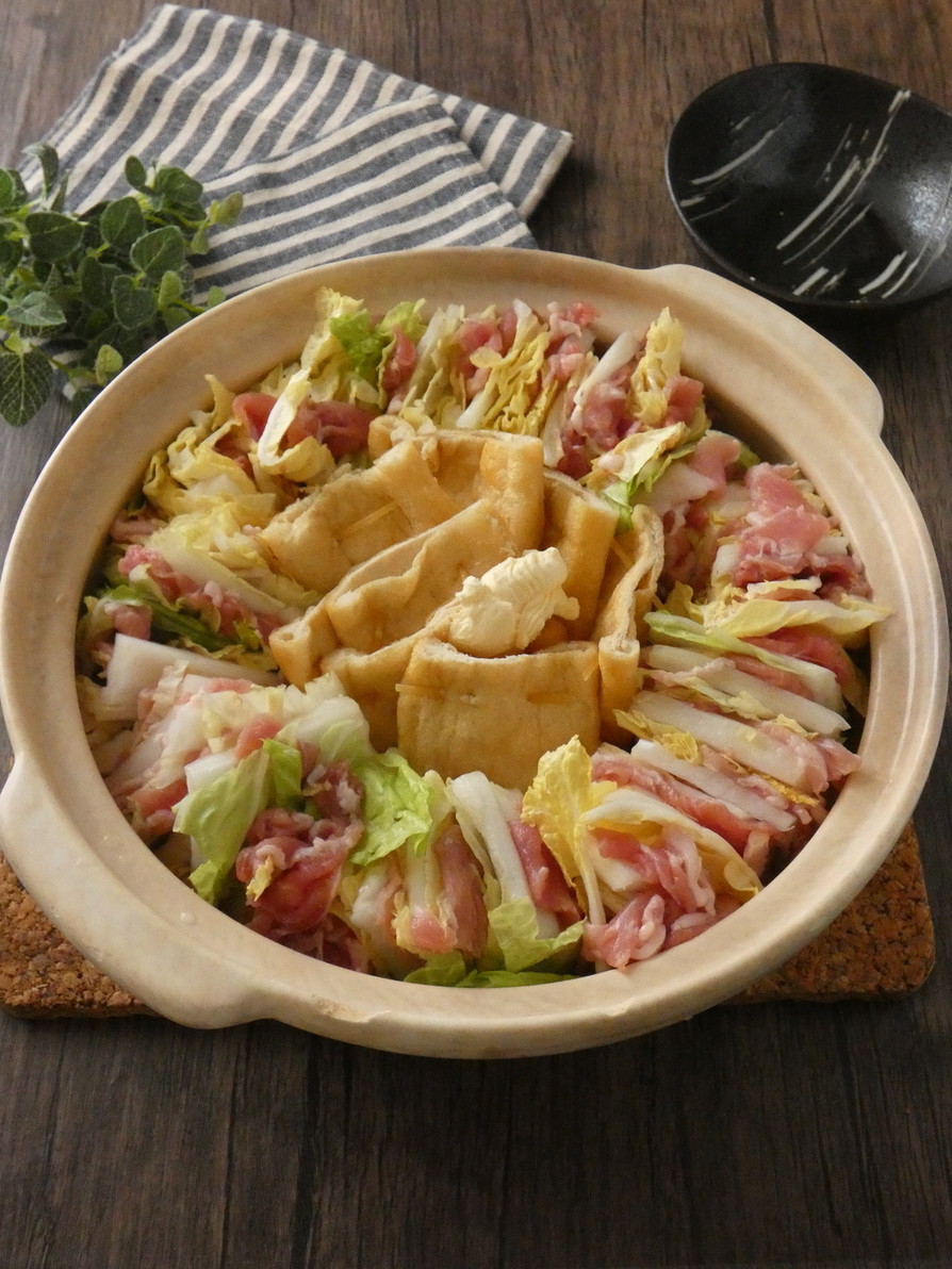 白菜と豚肉の味噌バター鍋の画像