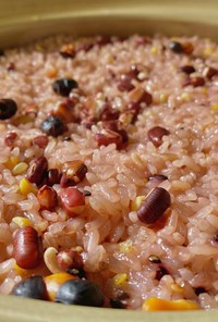 【土鍋】雑穀米入りのお赤飯