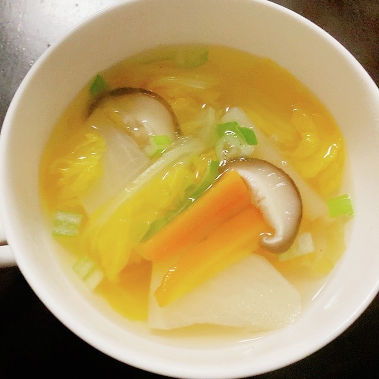 カブと白菜のコンソメスープの画像