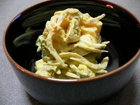 カボチャとちりめんの和風マヨサラダ