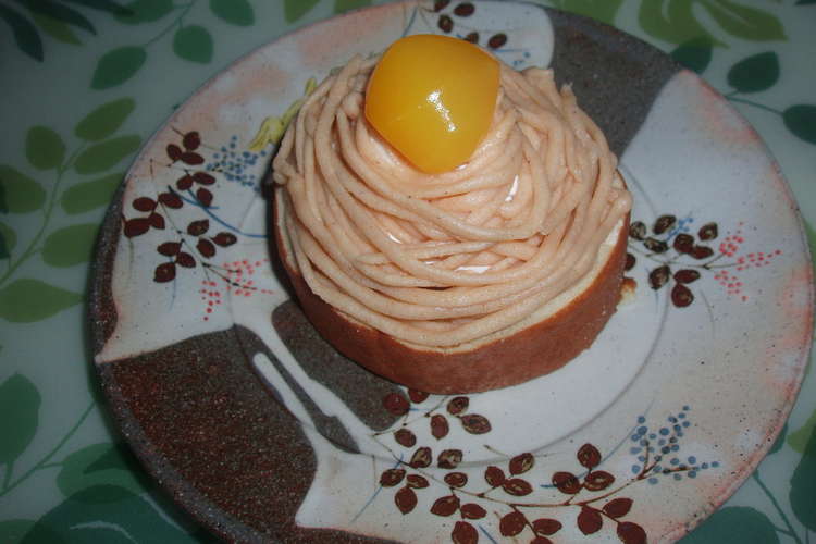 ロールケーキでモンブラン レシピ 作り方 By ハンとユヅキ クックパッド