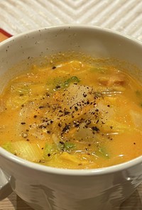 5分で作れる残り物野菜のスープ