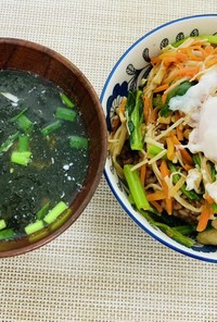 ビビンバと韓国風スープ