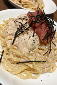 材料2つで簡単激うまタラコクリームパスタ