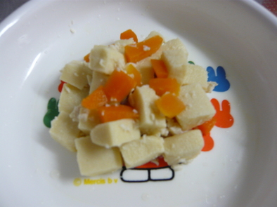 高野豆腐の煮物（離乳食／手づかみ用）の写真
