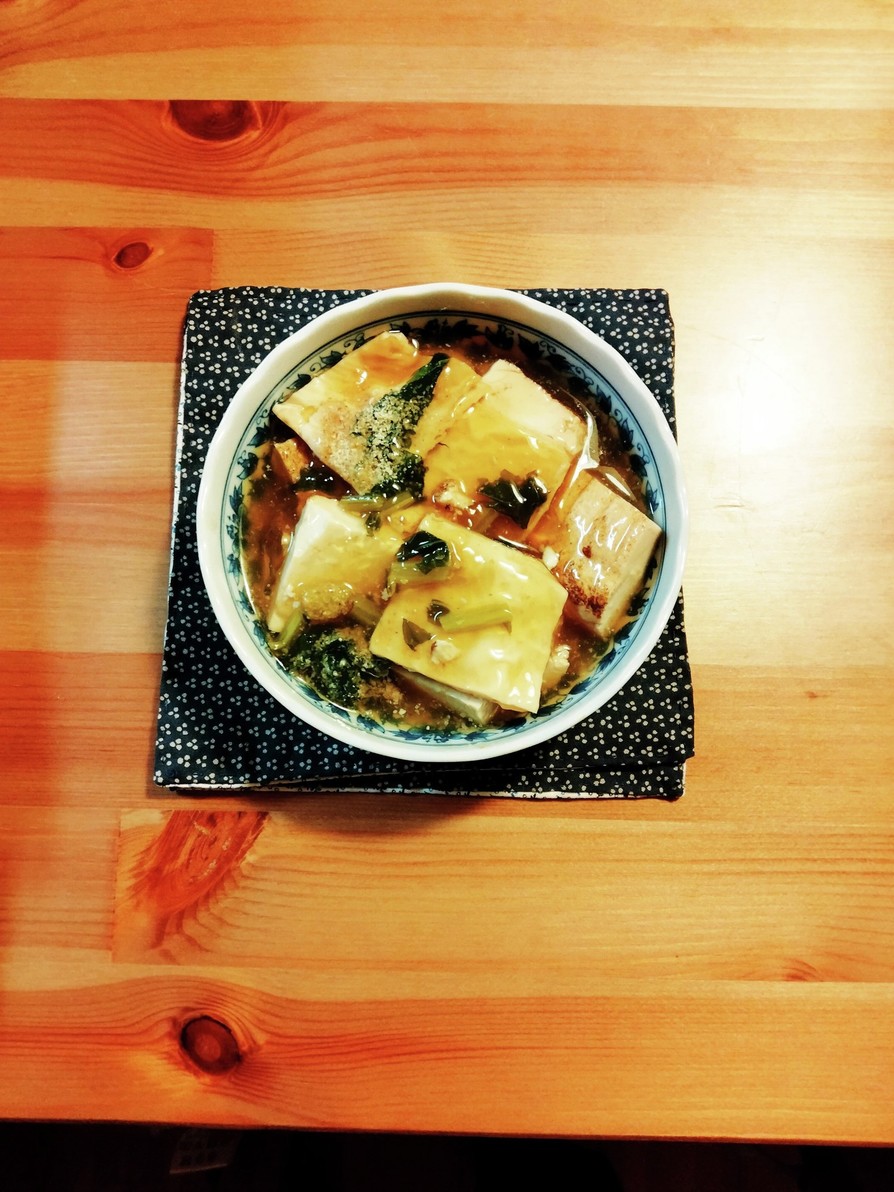 生湯葉と焼き豆腐の餡かけの画像