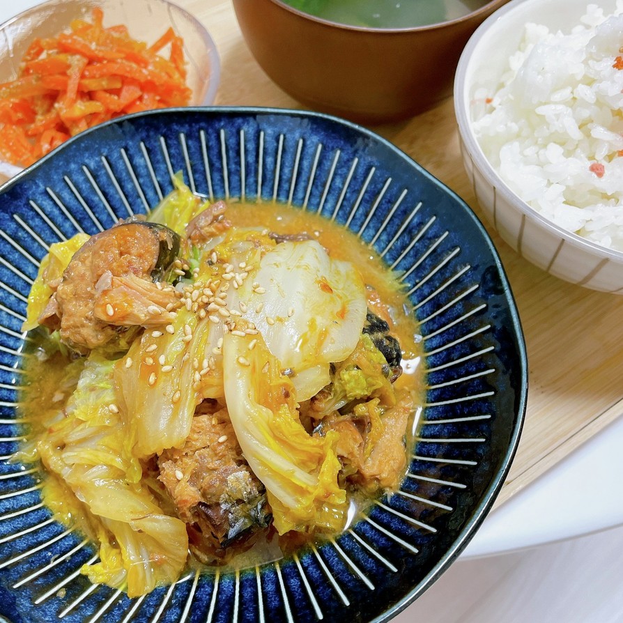 【サバ缶で】白菜とサバの味噌煮の画像