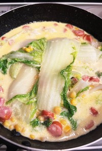 10分白菜スープ（カルボナーラ風味）