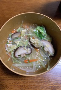 水菜の春雨スープ