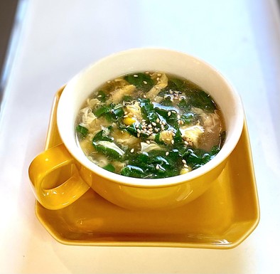 5分で作る！ねぎのふわふわ中華卵スープの写真