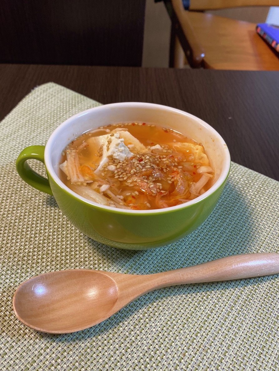 5分で出来る！韓国風豆腐スープの画像