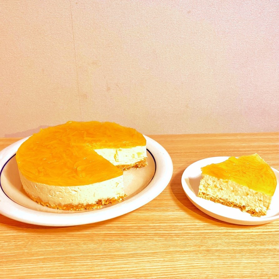 たっぷり柚子のレアチーズケーキの画像