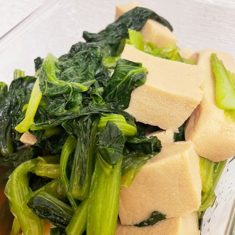 小松菜と高野豆腐の煮物
