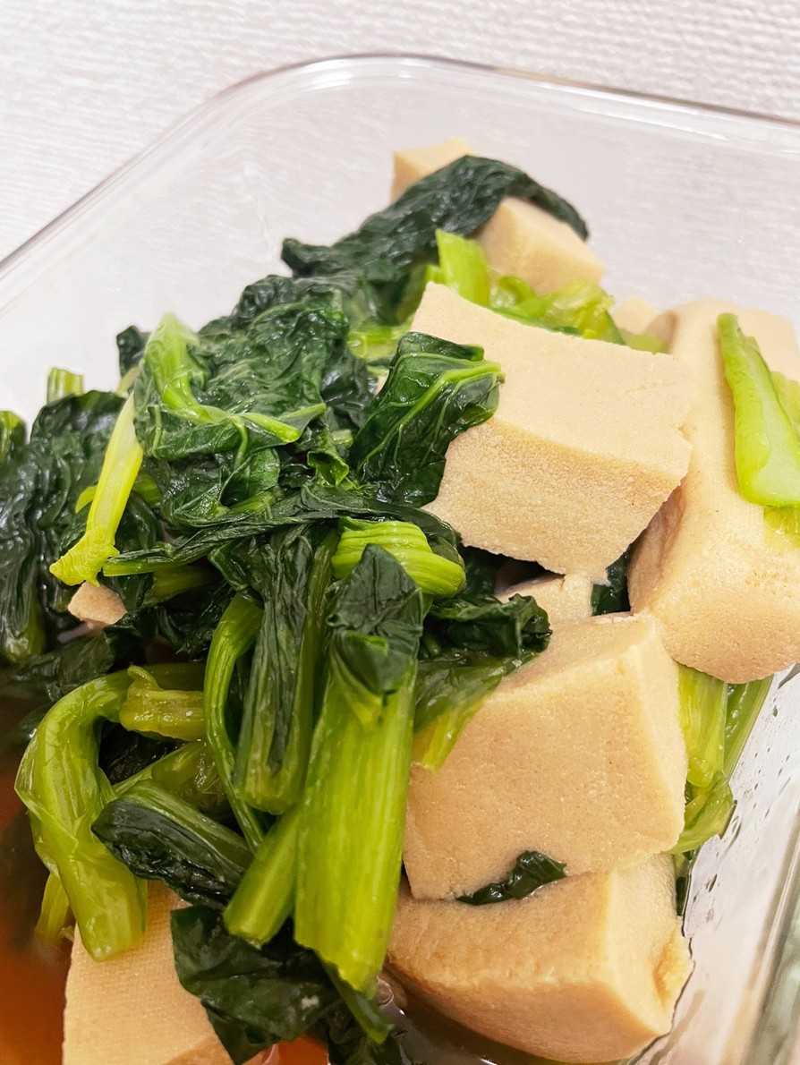 小松菜と高野豆腐の煮物の画像