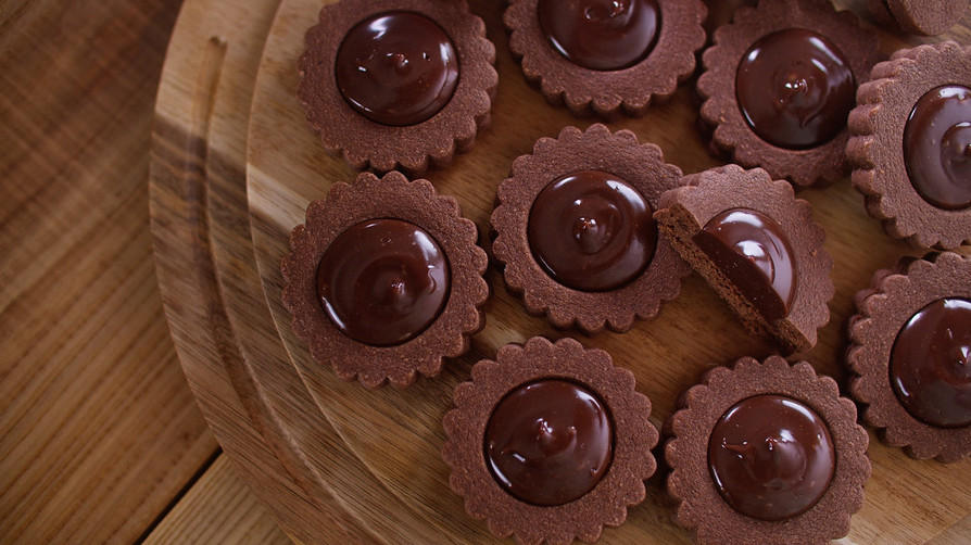 ミルクチョコガナッシュのチョコクッキーの画像