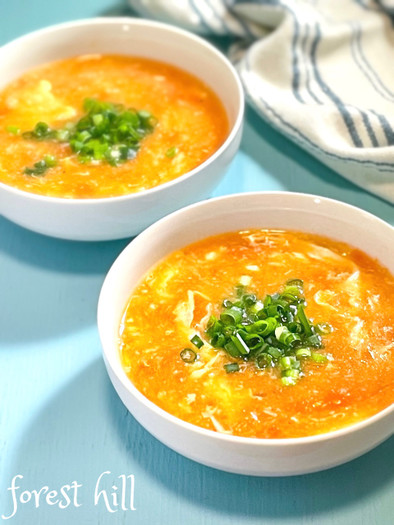 5分で完成！中華風トマトと卵のスープの写真