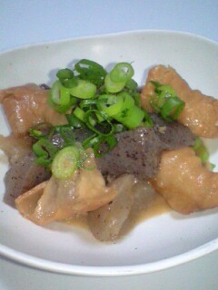 酒の肴やおかずに☆あぶらかすでどて焼き