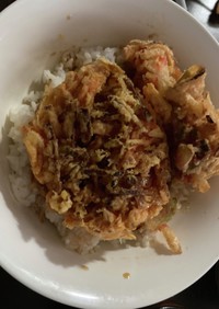かき揚げ天丼(お惣菜リメイク)