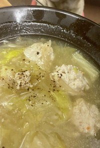 鶏ひき肉の生姜たっぷりほっこりスープ